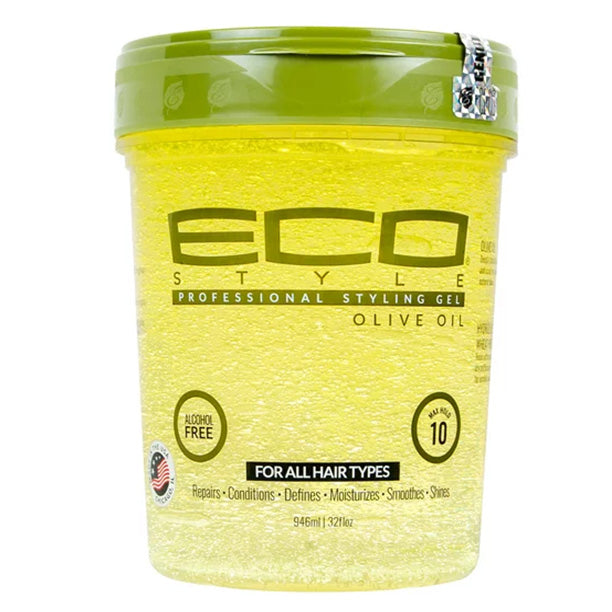 ECO Style® Style Moisturizing & Shine Enhancing Jar Hair Styling Gel with Olive Oil