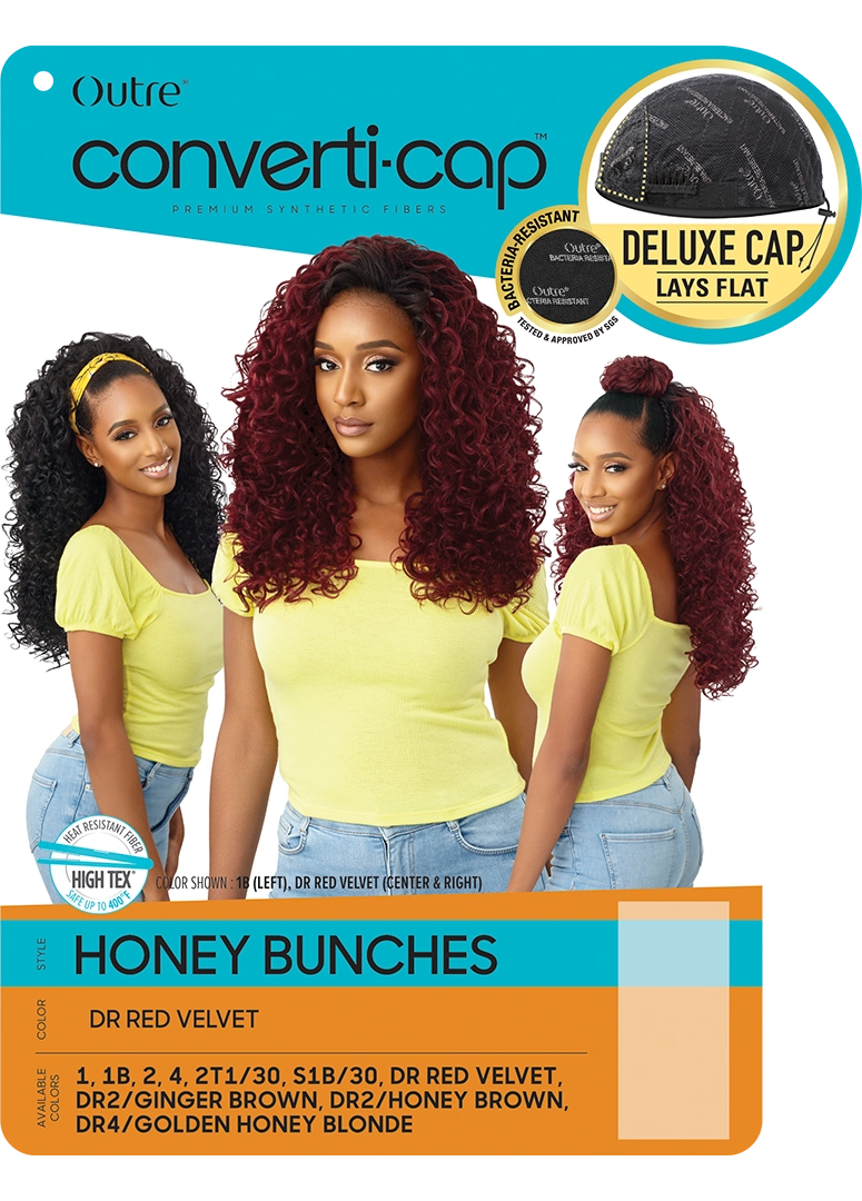 Outre® Converti-cap® Premium Synthetic Fiber Wig - Honey Bunches