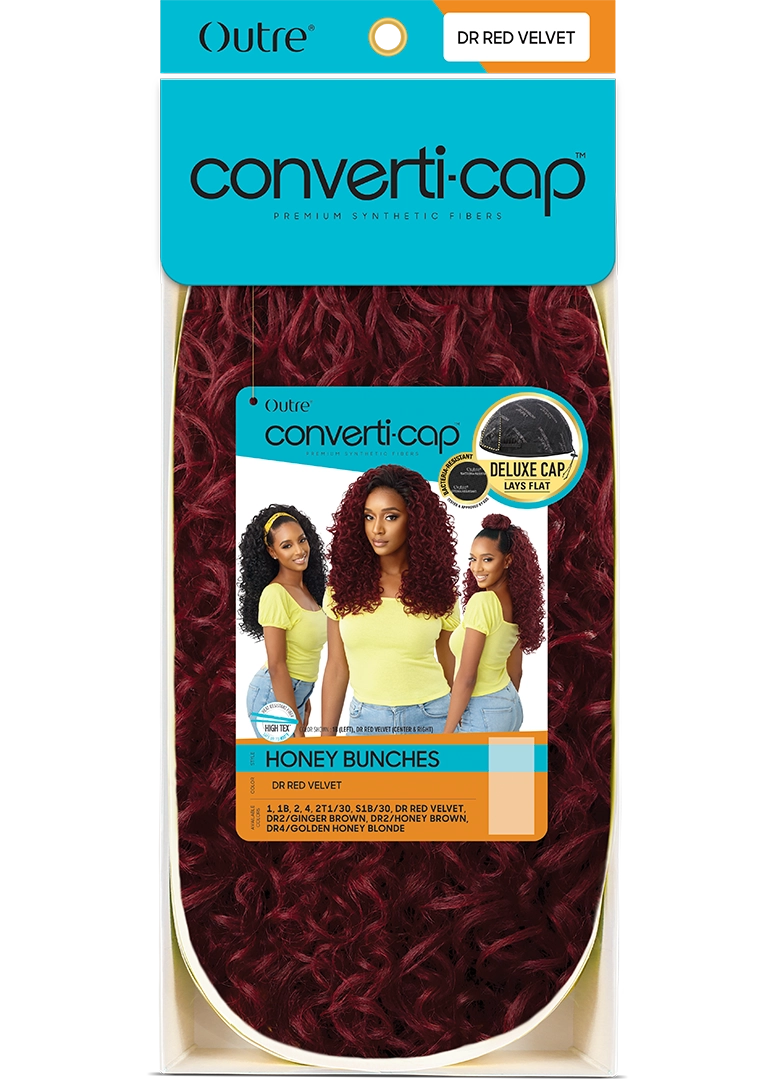 Outre® Converti-cap® Premium Synthetic Fiber Wig - Honey Bunches