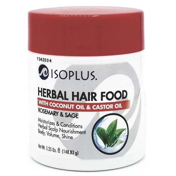 ISOPLUS® Herbal Hair Food with Coconut Oil & Castor Oil (5.25 oz)