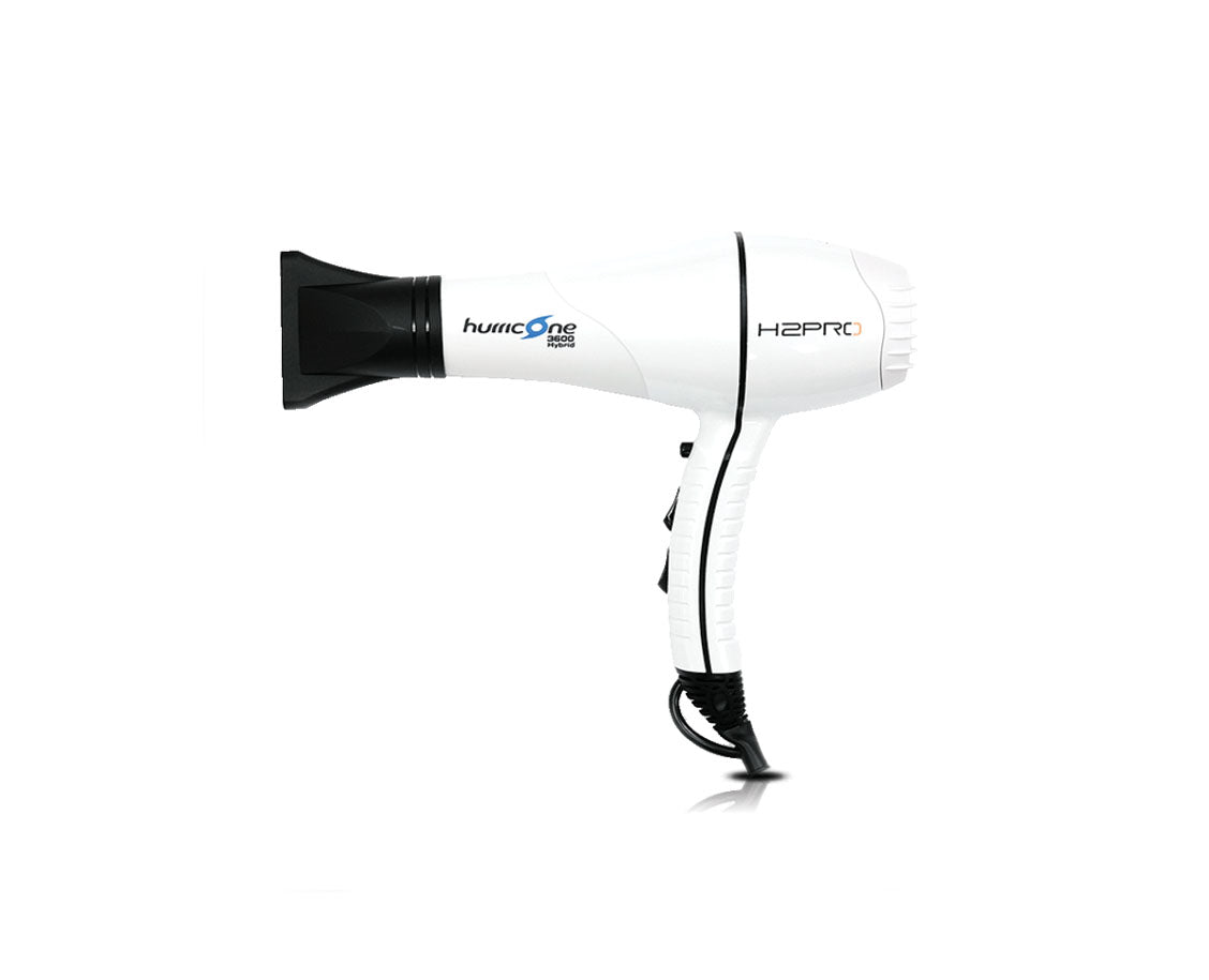 H2PRO® Hurricane Hybrid 3600 Lightweight Hair Dryer – White