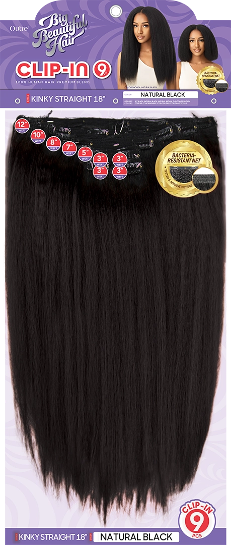 Outre® Kinky Straight 18" Clip-in