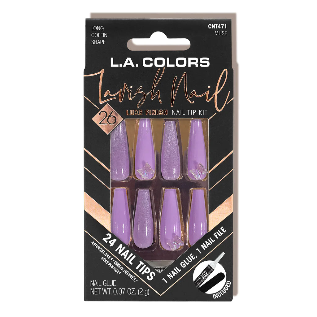 L.A. Colors® Lavish Nail LUXE Finish Nail Tip Kit (CARDED)
