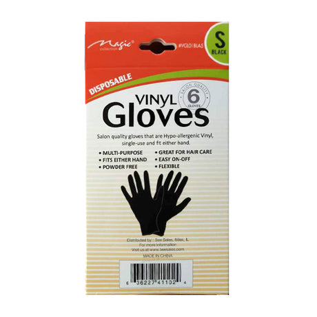 Magic Collection® Disposable Vinyl Gloves (All Sizes) 6 Count