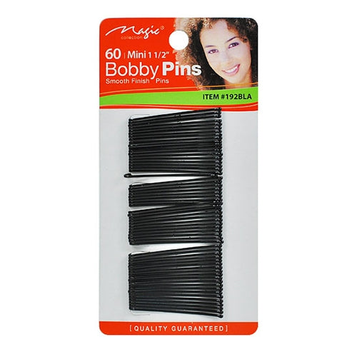 Magic Collection® Mini 1 1/2" Bobby Pins Black (60 count)