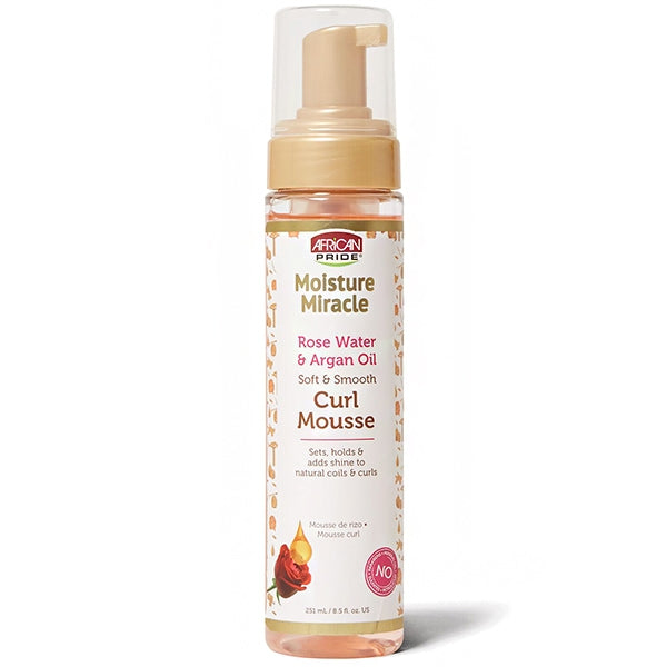 African Pride® Moisture Miracle Rose Water & Argan Oil Soft & Smooth Curl Mousse (8.5 oz.)