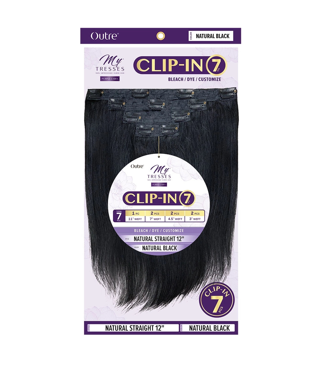 Outre® My Tresses (7 pcs) Natural Straight Clip-in