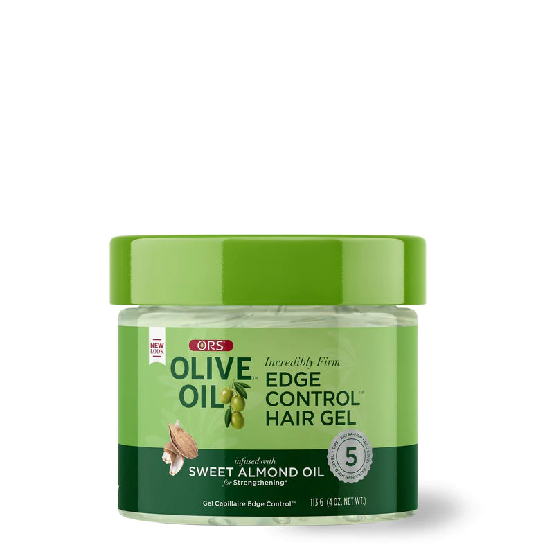 ORS® Olive Oil Edge Control Hair Gel Infused with Sweet Almond Oil for Strengthening (2.2 Oz)