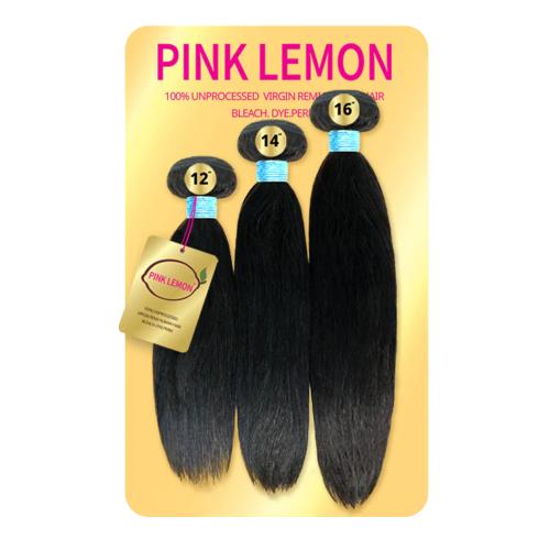 Pink Lemon 100% Unprocessed Virgin Remi Hair Weave - STRAIGHT