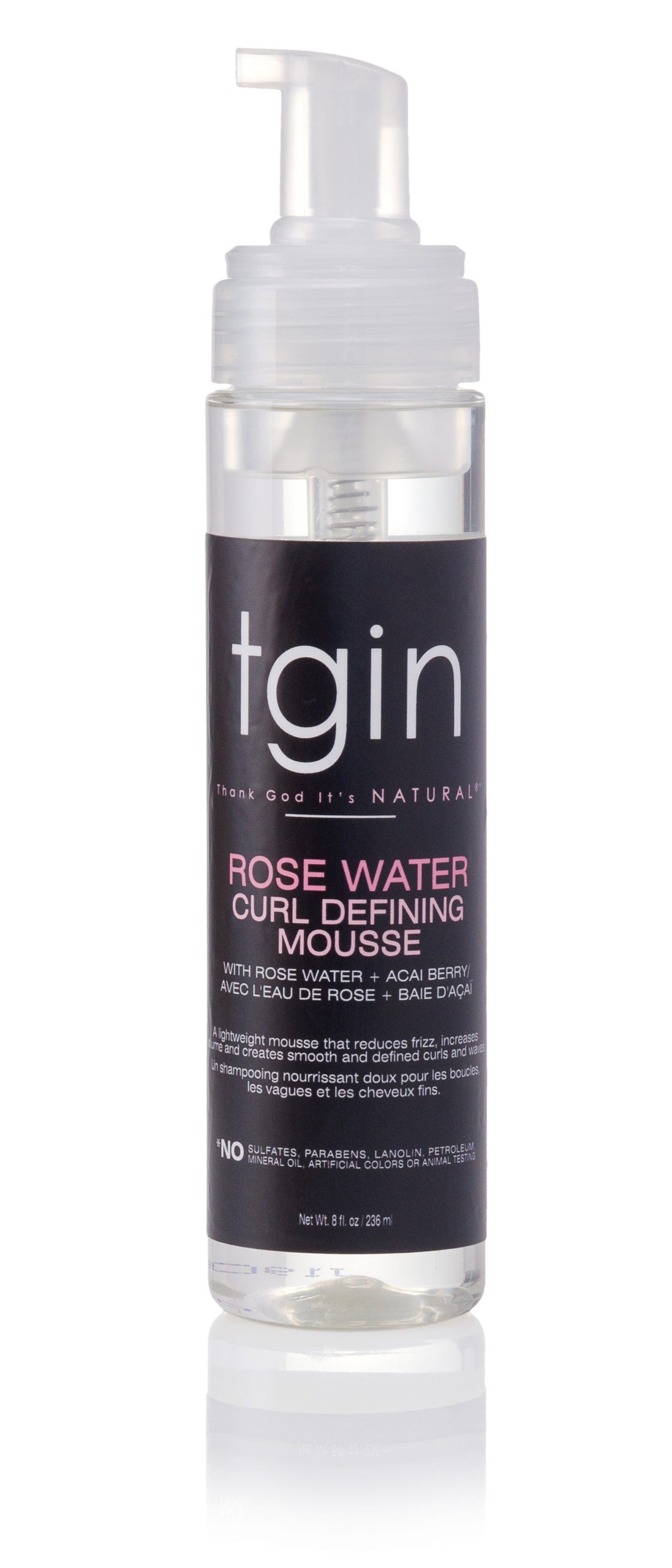 tgin® Rose Water Curl Defining Mousse – 8oz