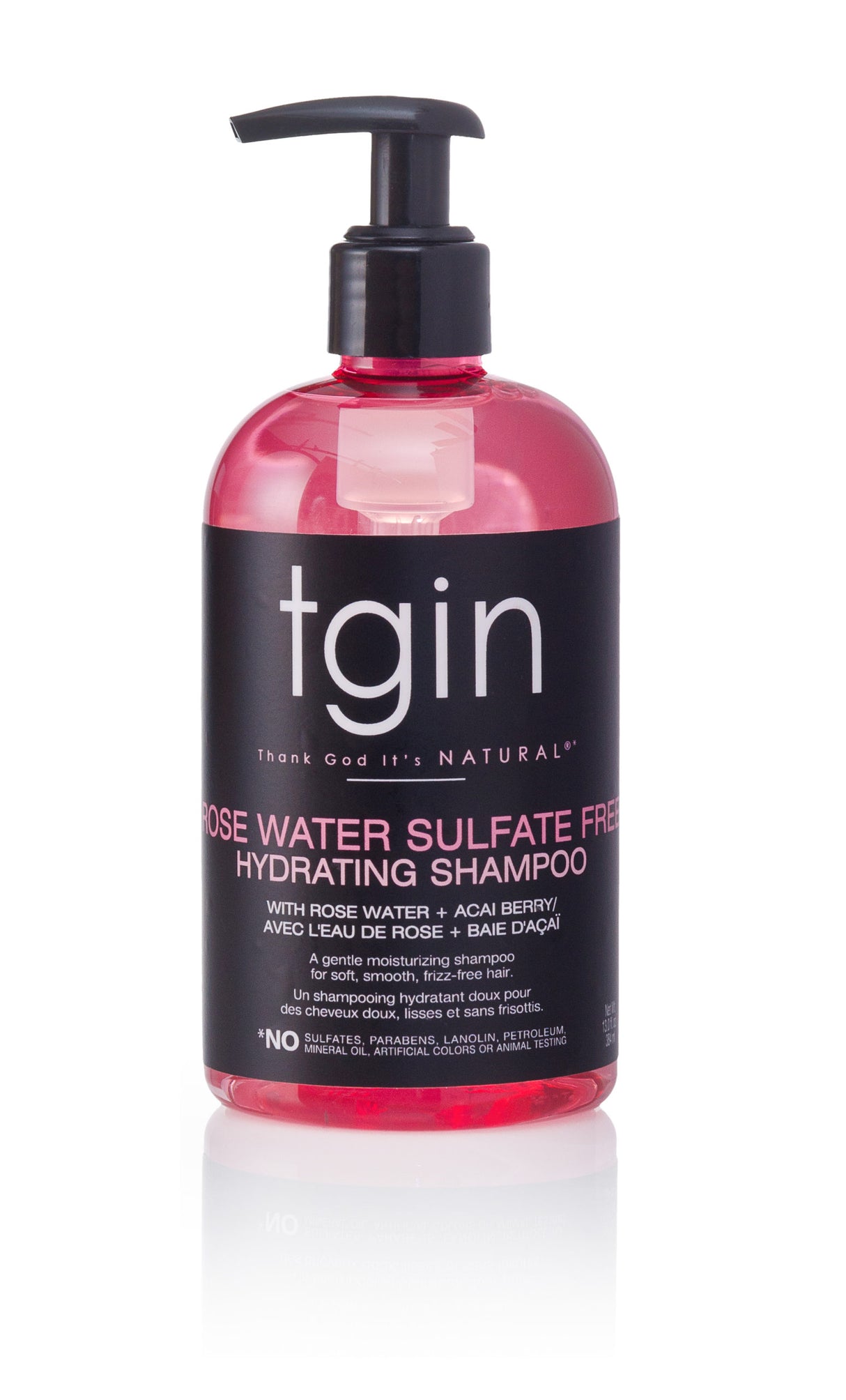 tgin® Rose Water Sulfate Free Hydrating Shampoo- 13oz