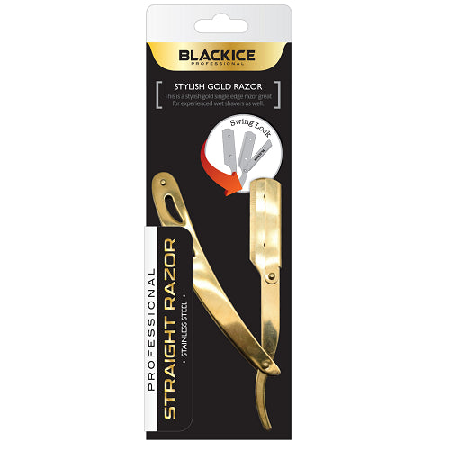 Black Ice® Stylish Gold Straight Razor