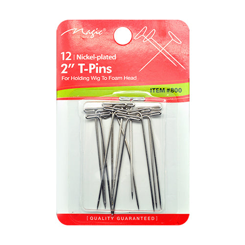 Magic Collection® T-Pins for Holding Wig to Foam Head (12 count)