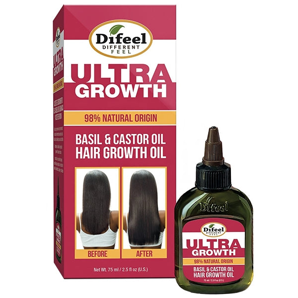 Dífeel® Ultra Growth Basil & Castor Oil Hair Growth Oil (2.5 oz.)