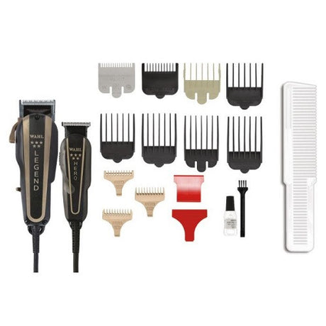 WAHL® Professional 5-Star Corded Legend Clipper & Hero Trimmer Barber (Combo)