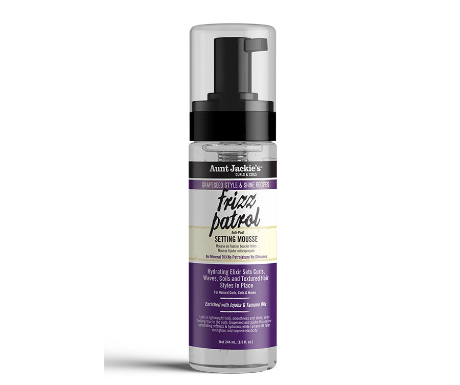 Aunt Jackie's™ Frizz Patrol Anti-Poof Twist & Curl Setting Mousse