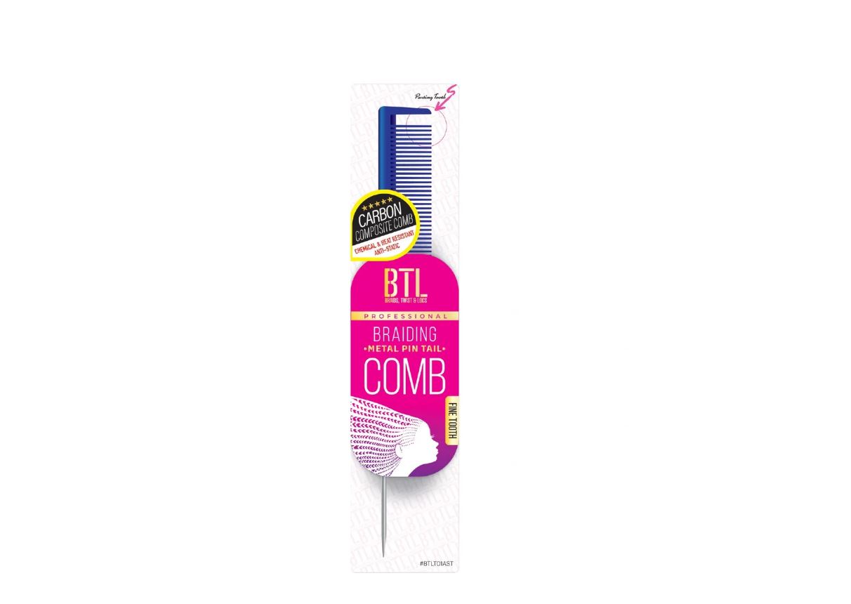 BTL™ Braiding Metal Pin Tail Comb (Fine Tooth)