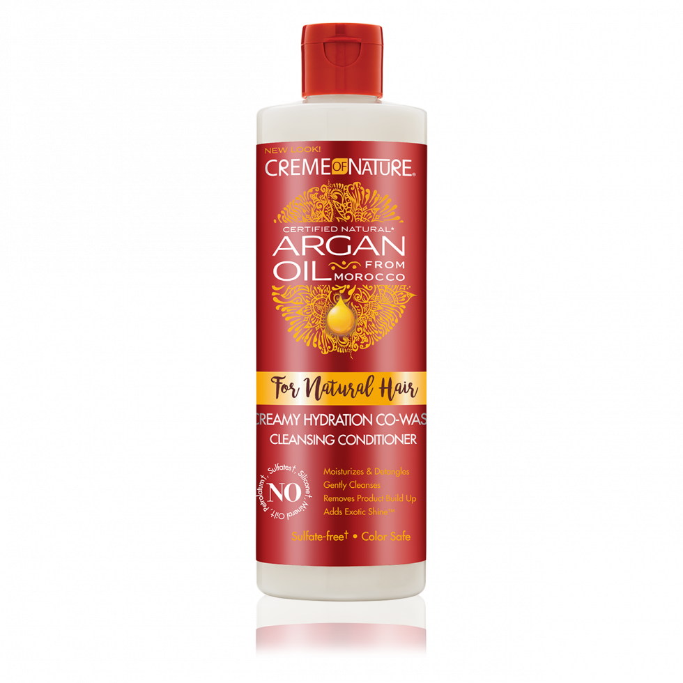 Creme of Nature® ARGAN OIL from MOROCCO for Natural Hair Creamy Hydration Co-Wash Cleansing Conditioner